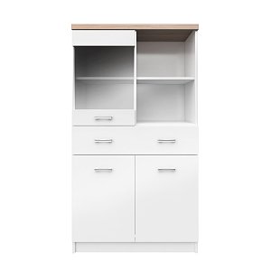 Βιτρίνα Δίφυλλη Top Mix 80x33x145cm Λευκή-Σονόμα TO-TOP2D1W1S80W