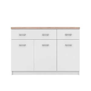 Μπουφές Top Mix 120x33x85cm Λευκό-Sonoma TO-TOP3D2SW