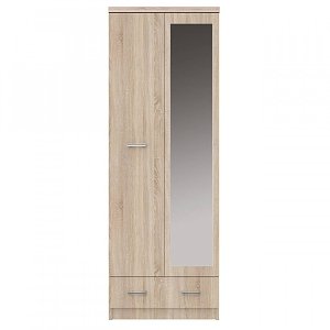 Ντουλάπα Δίφυλλη Top Mix 60x33x183cm Σονόμα με Καθρέπτη TO-TOPSFZ2D1S60