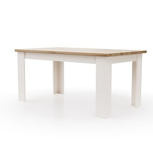 VERNE ΤΡΑΠΕΖΙ KOYZINAΣ 161(210)x90.8x74.5cm Λευκό-Φυσικός Δρυς TO-VERNETABLE160