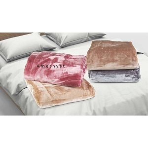 Κουβέρτα Μονόχρωμη Velvet Αμέθυστος 220x240 550gr