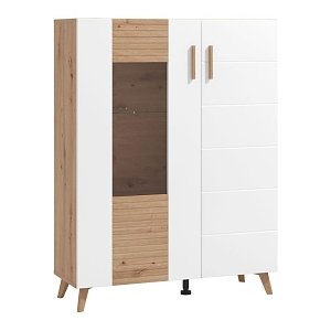 ΒΙΤΡΙΝΑ BRETAGNA 2K VS1 ARTISAN OAK-ΛΕΥΚΟ HIGH GLOSS FOIL 96x35x125εκ a.p.r 11012056