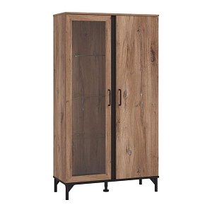ΒΙΤΡΙΝΑ CORSICA 2K VS1 FLAGSTAFF OAK-ΜΑΥΡΟ 84,5x35x153εκ 11012003