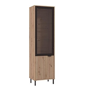 ΒΙΤΡΙΝΑ MAYENNE 1K VS1 ARTISAN OAK-ΜΑΥΡΟ MAT 55x40x195εκ 11013357