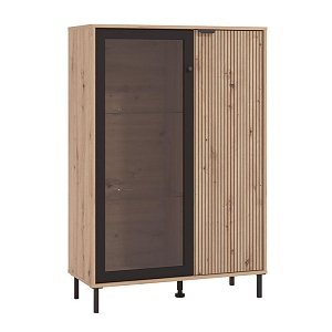 ΒΙΤΡΙΝΑ MAYENNE 2K VS1 ARTISAN OAK-ΜΑΥΡΟ MAT 93x40x137εκ 11013358