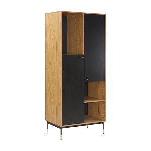 ΒΙΤΡΙΝΑ ΜΕ 2 ΠΟΡΤΕΣ Fylliana Living ΚΑΦΕ-ΜΑΥΡΟ ΧΡΩΜΑ 80x40x182εκ 0016-124-033
