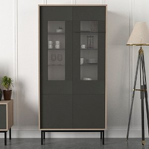 ΒΙΤΡΙΝΑ Fylliana Trodel ΓΚΡΙ-GREY OAK 90*40*185 881-00-016