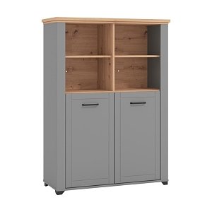 ΒΙΤΡΙΝΑ VALENCIA POP 2K ΓΚΡΙ ΓΡΑΦΙΤΗ-ARTISAN OAΚ-ΓΚΡΙ ΜΑΤ ΧΡΩΜΑ 103.5x41x143εκ 11011382