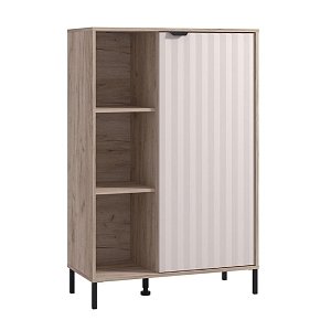 ΒΙΤΡΙΝΑ VANDEA 2K POP CASHMERE-GREY OAK 87x40x131εκ 11013843