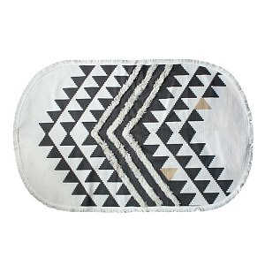 ΧΑΛΙ ΟΒΑΛ Fylliana 733 ΜΑΥΡΟ ΜΠΕΖ ΥΦΑΣΜΑ 90x150εκ rxt 373-123-773