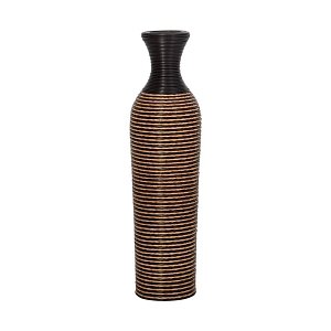 ΔΙΑΚΟΣΜΗΤΙΚΟ ΒΑΖΟ Fylliana FL310 PU RATTAN ΜΑΥΡΟ-ΦΥΣΙΚΟ ΧΡΩΜΑ 70εκ 374-225-610