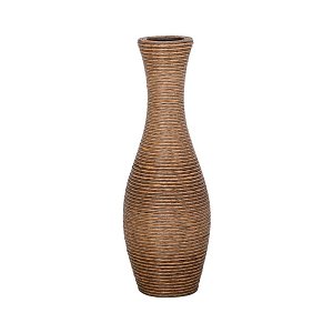 ΔΙΑΚΟΣΜΗΤΙΚΟ ΒΑΖΟ Fylliana FL639 PU RATTAN ΓΚΡΙ-ΦΥΣΙΚΟ ΧΡΩΜΑ 70εκ 374-225-612