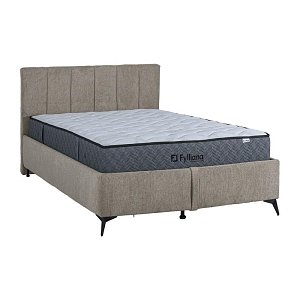 ΔΙΠΛΟ ΚΡΕΒΑΤΙ Fylliana David ΜΠΕΖ ΧΡΩΜΑ ΥΦΑΣΜΑΤΟΣ 172x211x118εκ (160x200) 880-225-058