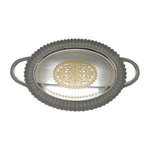 ΔΙΣΚΟΣ ΜΕ ΚΑΘΡΕΦΤΗ Fylliana ΑΣΗΜΙ ΧΡΩΜΑ 39x24x3,5εκ sls 279-222-181