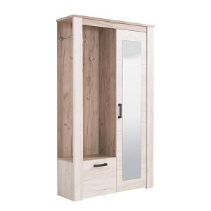 ΕΠΙΠΛΟ ΧΩΛ KENT PS GREY OAK-ΛΕΥΚΟ OAK ΧΡΩΜΑ 114x37x195εκ 11008734