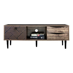 ΕΠΙΠΛΟ ΤΗΛΕΟΡΑΣΗΣ Fylliana "Home" ΜΑΥΡΟ ΜΕ GREY OAK 120x40x45εκ 271-00-021