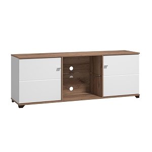 ΕΠΙΠΛΟ TV BURGUNDY 160 3K2V ΛΕΥΚΟ-FLAGSTAFF OAK-ΛΕΥΚΟ HIGH GLOSS FOIL 157x40x51εκ s.p.k 11012061