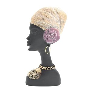 ΕΠΙΤΡΑΠΕΖΙΑ ΔΙΑΚΟΣΜΗΤΙΚΗ ΦΙΓΟΥΡΑ Fylliana FL984901 African lady ΜΑΥΡΟ-ΧΡΥΣΟ ΧΡΩΜΑ 15x5x30εκ 374-124-083