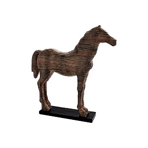ΕΠΙΤΡΑΠΕΖΙΑ ΔΙΑΚΟΣΜΗΤΙΚΗ ΦΙΓΟΥΡΑ Fylliana "Horse" ΚΑΦΕ ΧΡΩΜΑ 47x8x48εκ 374-224-332