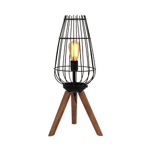 ΕΠΙΤΡΑΠΕΖΙΑ ΛΑΜΠΑ Fylliana Cresset ΜΑΥΡΟ ΧΡΩΜΑ 30x30x65εκ E27 835-123-266