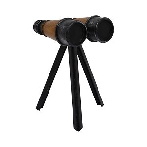 ΕΠΙΤΡΑΠΕΖΙΟ ΔΙΑΚΟΣΜΗΤΙΚΟ "BINOCULARS" ΜΑΥΡΟ-ΚΑΦΕ 15*6*30 sls 373-222-746