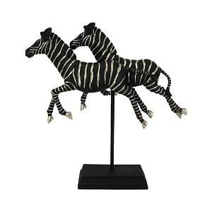 ΕΠΙΤΡΑΠΕΖΙΟ ΔΙΑΚΟΣΜΗΤΙΚΟ Fylliana "2 Zebras" ΜΑΥΡΟ-ΧΡΥΣΟ ΧΡΩΜΑ 34x9,5x34,5εκ 253-223-504