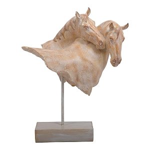 ΕΠΙΤΡΑΠΕΖΙΟ ΔΙΑΚΟΣΜΗΤΙΚΟ Fylliana Horse ΜΠΕΖ-ΚΑΦΕ ΧΡΩΜΑ 31x16x40εκ 276-223-006