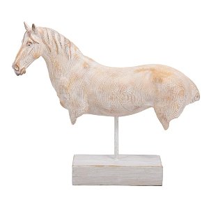 ΕΠΙΤΡΑΠΕΖΙΟ ΔΙΑΚΟΣΜΗΤΙΚΟ Fylliana Horse ΜΠΕΖ-ΚΑΦΕ ΧΡΩΜΑ 35x10x30εκ 276-223-007
