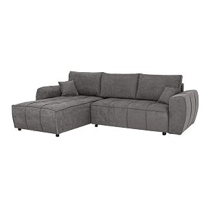 ΓΩΝΙΑΚΟΣ ΚΑΝΑΠΕΣ Fylliana Atlanta ΓΚΡΙ ΧΡΩΜΑ 265x190x95εκ 880-225-053