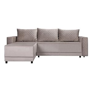 ΓΩΝΙΑΚΟΣ ΚΑΝΑΠΕΣ ΚΡΕΒΑΤΙ Lotos ΚΑΦΕ ΧΡΩΜΑ 237x168x80εκ 21044841