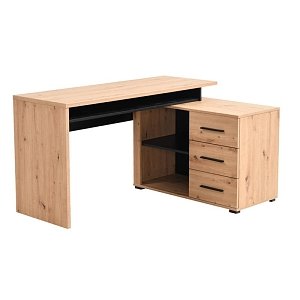 ΓΡΑΦΕΙΟ ARHIMED ARTISAN OAK-ΜΑΥΡΟ 138x102x75εκ 11008173