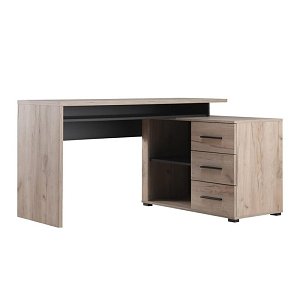 ΓΡΑΦΕΙΟ ARHIMED GREY OAK-ΜΑΥΡΟ 138x102x75εκ 11008666