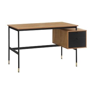 ΓΡΑΦΕΙΟ ΜΕ 2 ΣΥΡΤΑΡΙΑ Fylliana Living ΚΑΦΕ-ΜΑΥΡΟ ΧΡΩΜΑ 138x54x73εκ 0016-124-031
