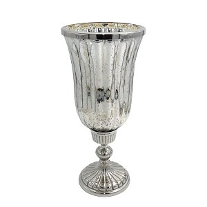 ΓΥΑΛΙΝΟ ΚΗΡΟΠΗΓΙΟ Fylliana FL28122 ΑΣΗΜΙ ΧΡΩΜΑ 17x38εκ 950-124-009