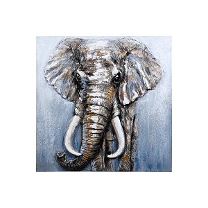 ΚΑΔΡΟ Fylliana Elephant ΜΠΕΖ-ΣΙΕΛ-ΓΚΡΙ ΧΡΩΜΑ 80x3x80εκ 374-224-224