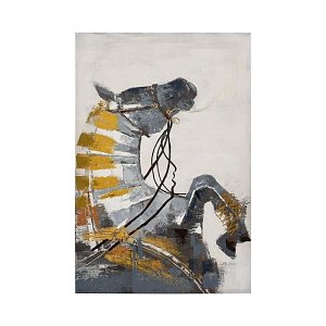 ΚΑΔΡΟ Fylliana Horse ΜΑΥΡΟ-ΜΠΕΖ-ΓΚΡΙ ΧΡΩΜΑ 120x3x80εκ 374-224-225