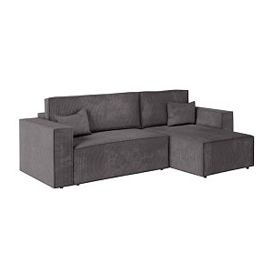 ΚΑΝΑΠΕΣ ΓΩΝΙΑ Fylliana New Isabella ΓΚΡΙ ΧΡΩΜΑ ΥΦΑΣΜΑΤΟΣ 270x160x90εκ 872-224-078