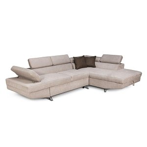 ΚΑΝΑΠΕΣ ΓΩΝΙΑ Fylliana RIO-M 3+4 ΔΕΞΙΑ TAUPE / ΚΑΦΕ 278x192x79εκ 872-92-008