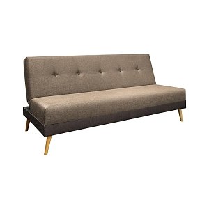 ΚΑΝΑΠΕΣ-ΚΡΕΒΑΤΙ Fylliana Napster CAPPUCCINO ΥΦΑΣΜΑ ΜΕ ΚΑΦΕ ΡΙΓΑ 180x80x95εκ 831-225-005