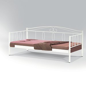 ΚΑΝΑΠΕΣ ΜΕΤΑΛΛΙΚΟΣ Fylliana ARIEL ΜΠΕΖ 210x100x83εκ 827-18-013