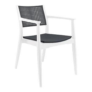 ΚΑΡΕΚΛΑ ΕΞΟΧΗΣ Fylliana Best ΛΕΥΚΟ ΜΕ ΑΝΘΡΑΚΙ ΧΡΩΜΑ 57,5x55x80εκ 875-123-042