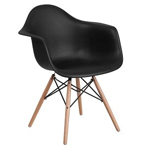ΚΑΡΕΚΛΑ Fylliana Casual ΜΑΥΡΟ ΚΑΘΙΣΜΑ ΜΕ ΦΥΣΙΚΑ ΠΟΔΙΑ 65x64x79εκ 4τμχ 630-00-005