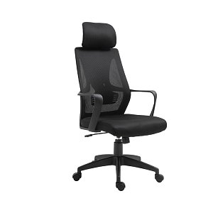 ΚΑΡΕΚΛΑ ΓΡΑΦΕΙΟΥ Fylliana 206 ΜΑΥΡΟ ΧΡΩΜΑ 60x65x130εκ 388-221-015