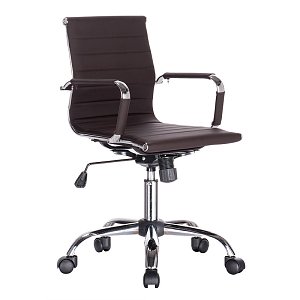 ΚΑΡΕΚΛΑ ΓΡΑΦΕΙΟΥ Fylliana 7501-3 ΚΑΦΕ ΔΕΡΜΑΤΙΝΗ 54x57x97εκ 425-82-033