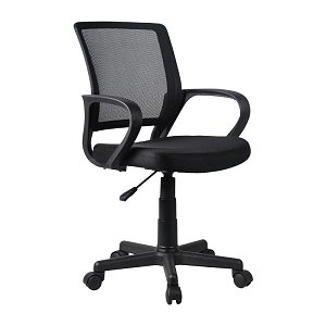 ΚΑΡΕΚΛΑ ΓΡΑΦΕΙΟΥ Fylliana FL5528 ΜΑΥΡΟ ΧΡΩΜΑ 57x54x94εκ 093-124-140