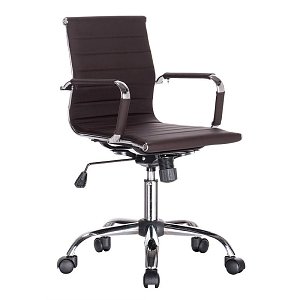 ΚΑΡΕΚΛΑ ΓΡΑΦΕΙΟΥ Fylliana FL6002 ΚΑΦΕ ΤΕΧΝΟΔΕΡΜΑ 54x59x89εκ 387-224-017
