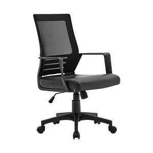 ΚΑΡΕΚΛΑ ΓΡΑΦΕΙΟΥ Fylliana FL19-3Α ΜΑΥΡΟ ΧΡΩΜΑ 60x63x95/105εκ 388-121-010