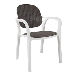 ΚΑΡΕΚΛΑ ΚΗΠΟΥ Fylliana Eliza ΛΕΥΚΟ-ΑΝΘΡΑΚΙ ΧΡΩΜΑ 57x41x83εκ 824-124-018