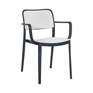 ΚΑΡΕΚΛΑ ΚΗΠΟΥ Fylliana Olesia ΓΚΡΙ ΜΕ ΛΕΥΚΟ ΧΡΩΜΑ 56x43x81εκ 875-124-044
