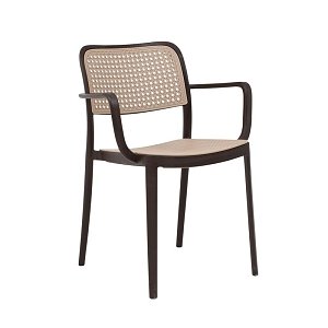 ΚΑΡΕΚΛΑ ΚΗΠΟΥ Fylliana Olesia ΚΑΦΕ ΜΕ ΜΠΕΖ ΧΡΩΜΑ 56x43x81εκ 875-124-046